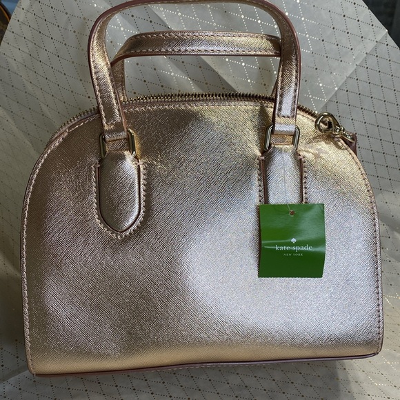 NWT Kate Spade Laurel Way Mini Reiley in Rose Gold Satchel Crossbody - Picture 2 of 8